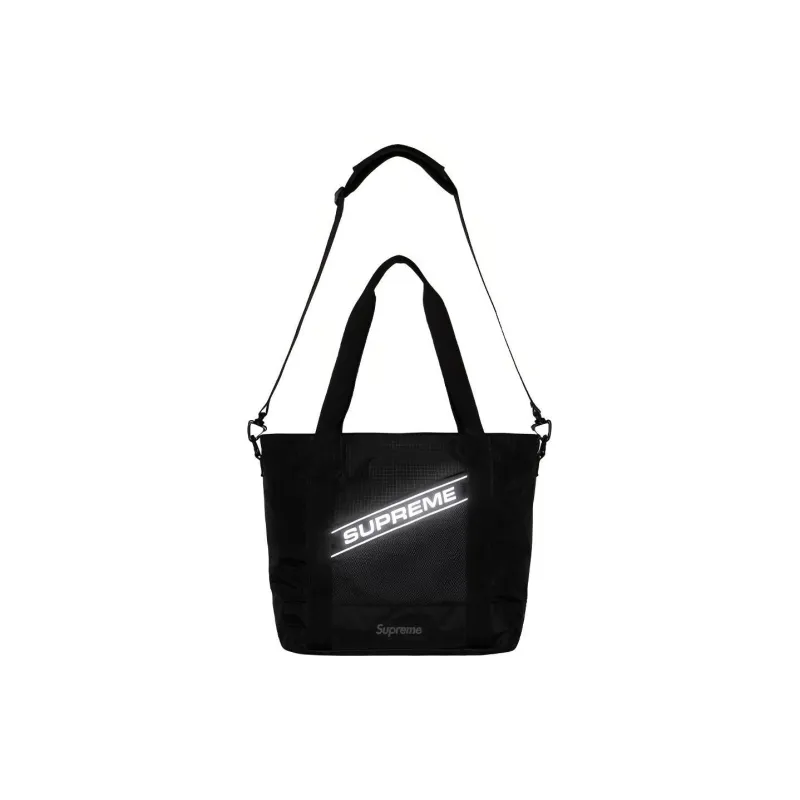 Supreme Waterproof Nylon Tote Bag, Shopping Bag, Shoulder Bag, Crossbody Bag, Handbag Regular Unisex Black-3