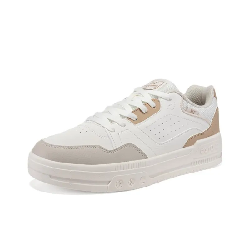 361° Slip-Resistant Cushioning Low-Top Skateboard Shoes Men's White Brown-2
