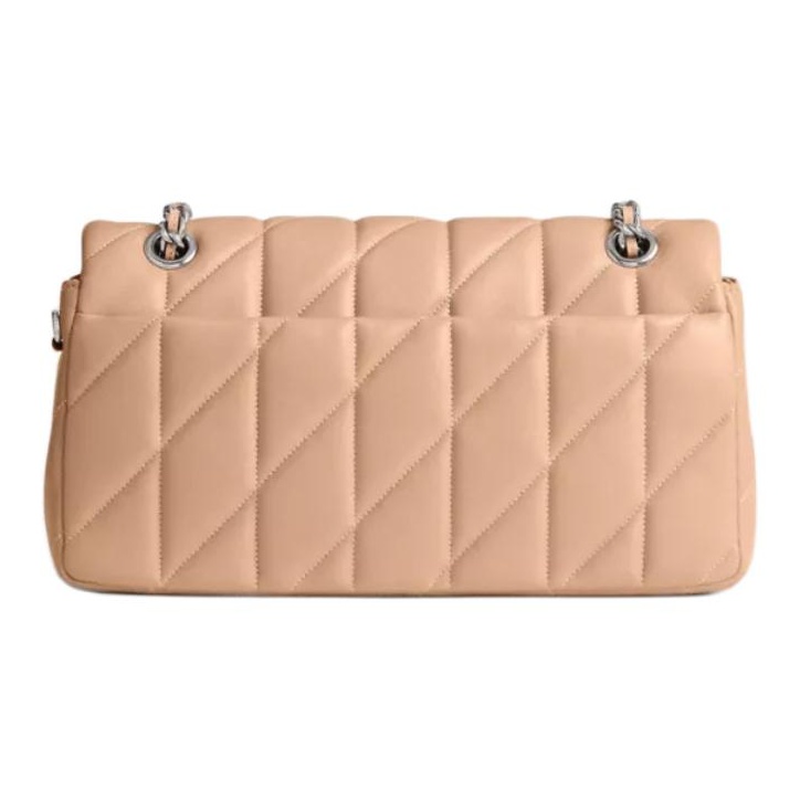 ショルダーバッグ・ポシェット V73 Women Shoulder Bags 73BS8ZY02 NATURALE Beige Leather Crossbody Bag, Light Beige Leather Shoulder Bag