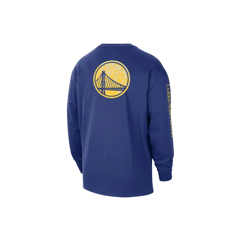 Nike Golden State Warriors Courtside Men's Nike Nba Long Sleeve Max90 T Shirt-1