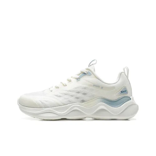 XTEP Running Shoes Men Low-Top Sail White/Evening Mist Blue