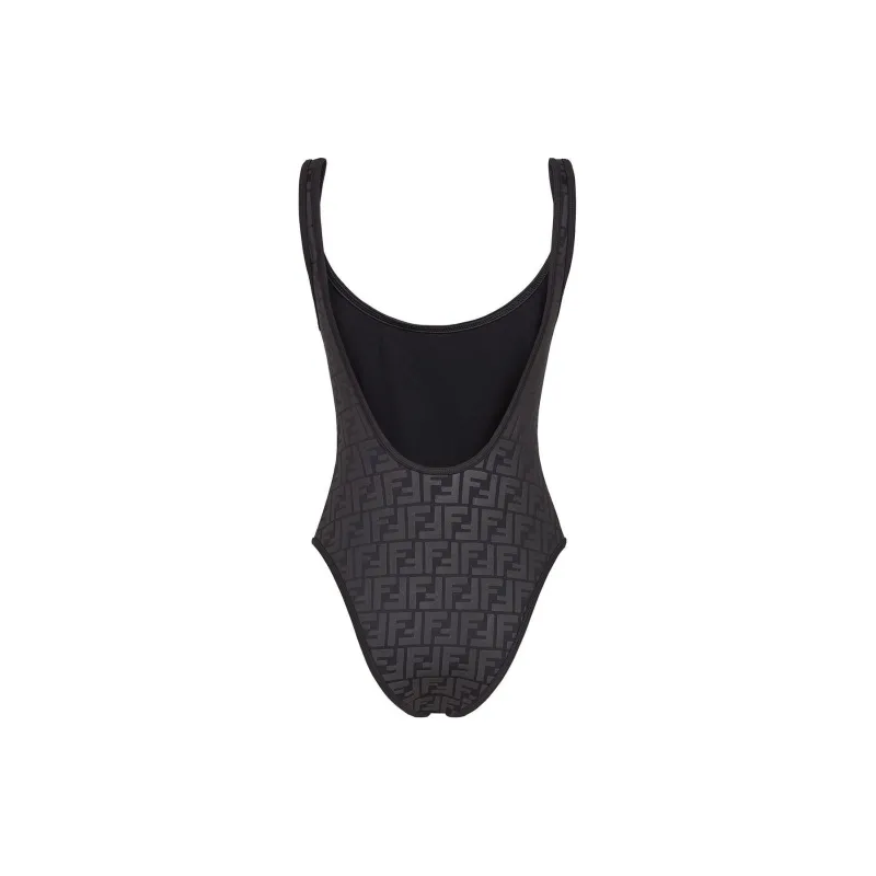 FENDI Ff Embossed One Piece Swimsuit 'Black'-1