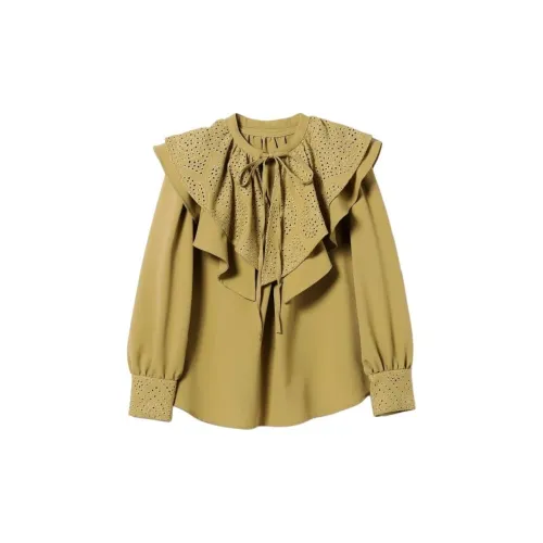 Beams Shirts Women's Mustard