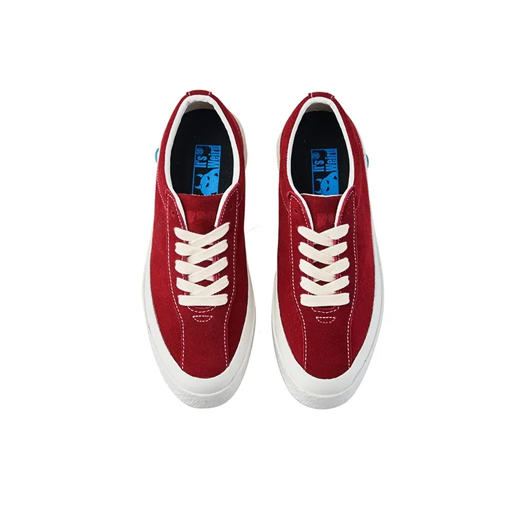 IT'S WEIRD There Are Strange Things Low Top Skateboard Shoes Unisex Burgundy-3