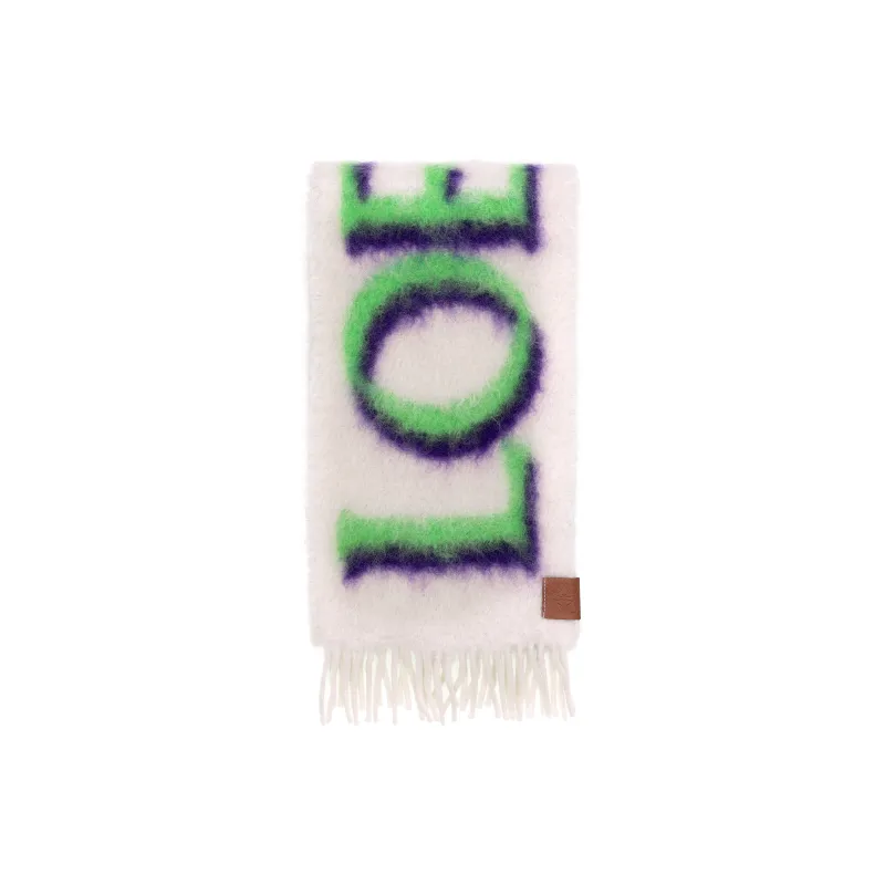 LOEWE Printed Wool Blend Scarf-2