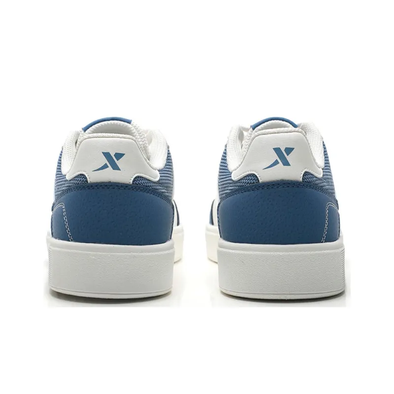 XTEP Skateboard Shoes Men Low Top Sail White/Vintage Blue/Gray Blue-4