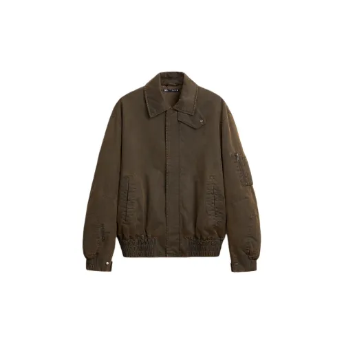 ZARA Jackets Men Brown