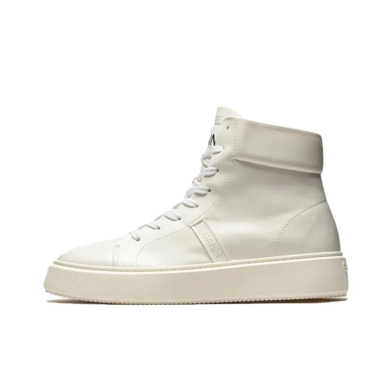GANNI High-Top Skateboard Shoes Women's White-0