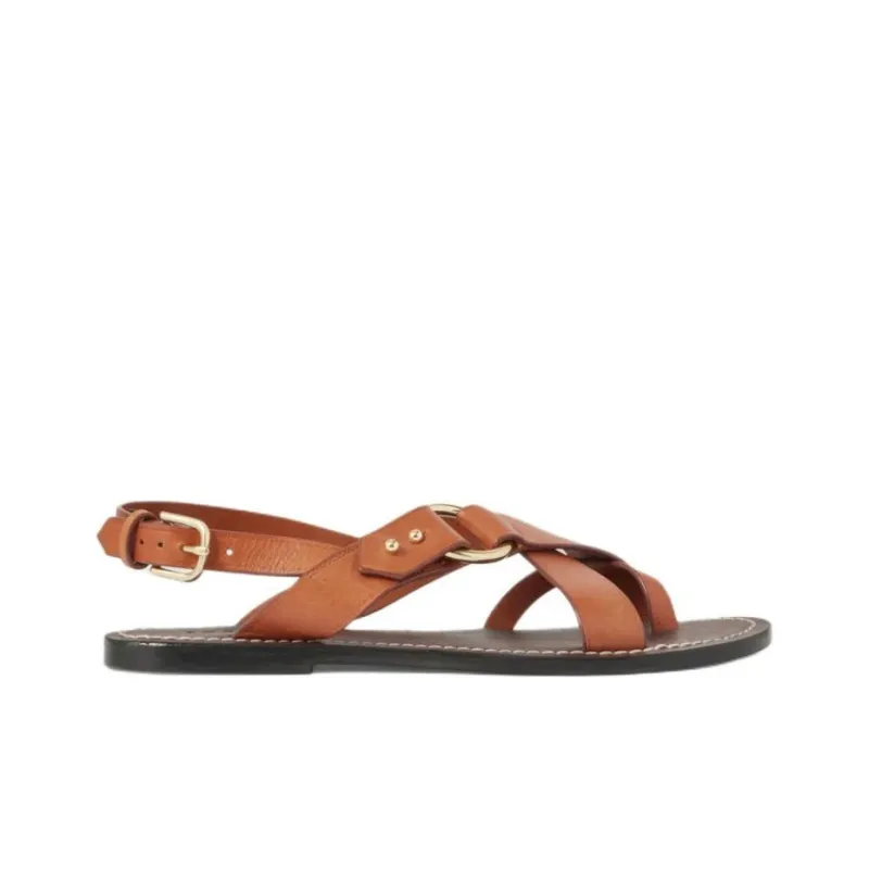 SOEUR Florence Leather Sandals-1