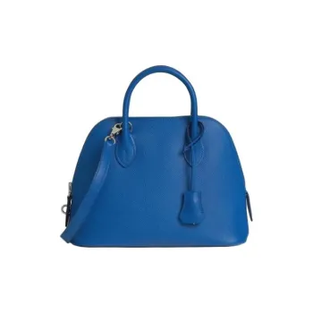 HERMES Bolide Epsom Calfskin Bowling Bag Crossbody Handbag Women's I7 Bleu Zellige Mosaic Blue