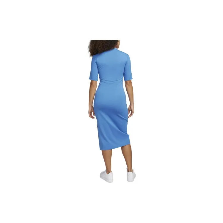 Nike Sportswear Essentials Series Short-Sleeved Dresses Women's Blue-1