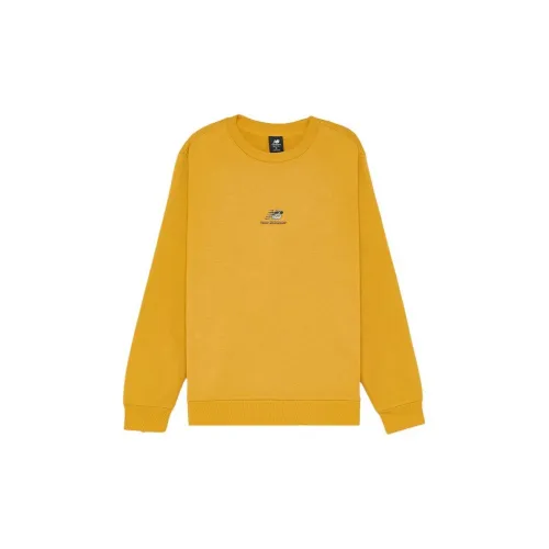 New Balance Round Neck Long Sleeves Sweatshirts Men Yellow