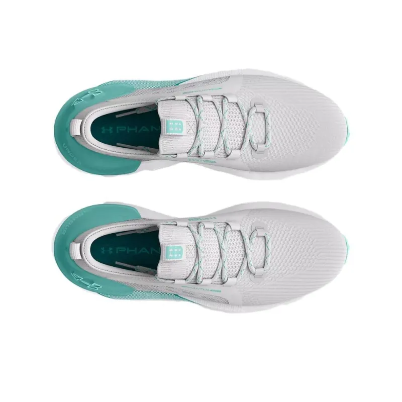 Under Armour Phantom Golf Wear Resistant Low Top Golf Shoes Women's Gray Green-3