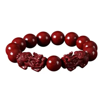 Liuzhen Hall Reconstructed Cinnabar Jade Bracelets Unisex