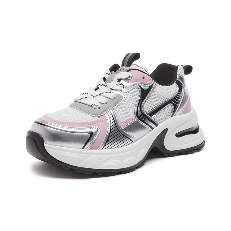 LINGPAO Breathable Height Increasing Low-Top Chunky Sneakers-6