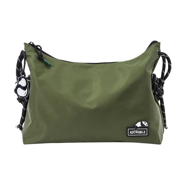 SEM/R Fabric Gym Bag Travel Bag Crossbody Bag Medium Size Unisex Black/Greenish/Ecru-0