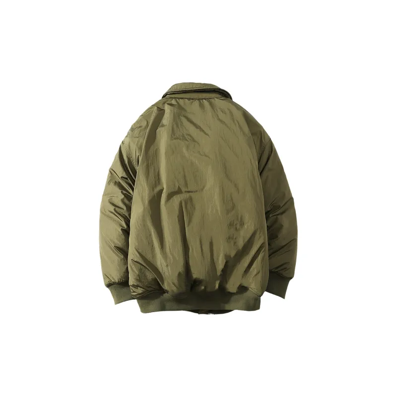 A SQUARE ROOT Puffer Jacket Unisex Army Green-1
