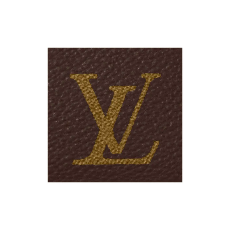 LOUIS VUITTON Coated Canvas Cow Leather Patchwork Trim Handbag Shoulder Bag Women's Brown-4