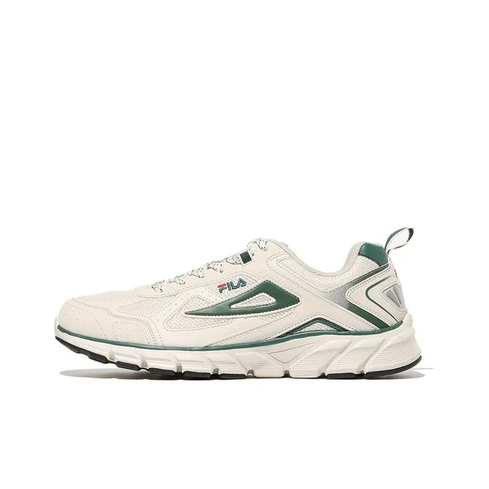 FILA Durable Breathable Low-Top Running Shoes Men's Beige-0