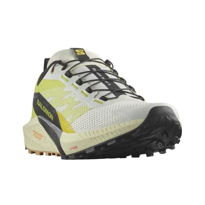 SALOMON Sense Ride 5 Slip Resistant Low Top Running Shoes Men's Yellow Black-2