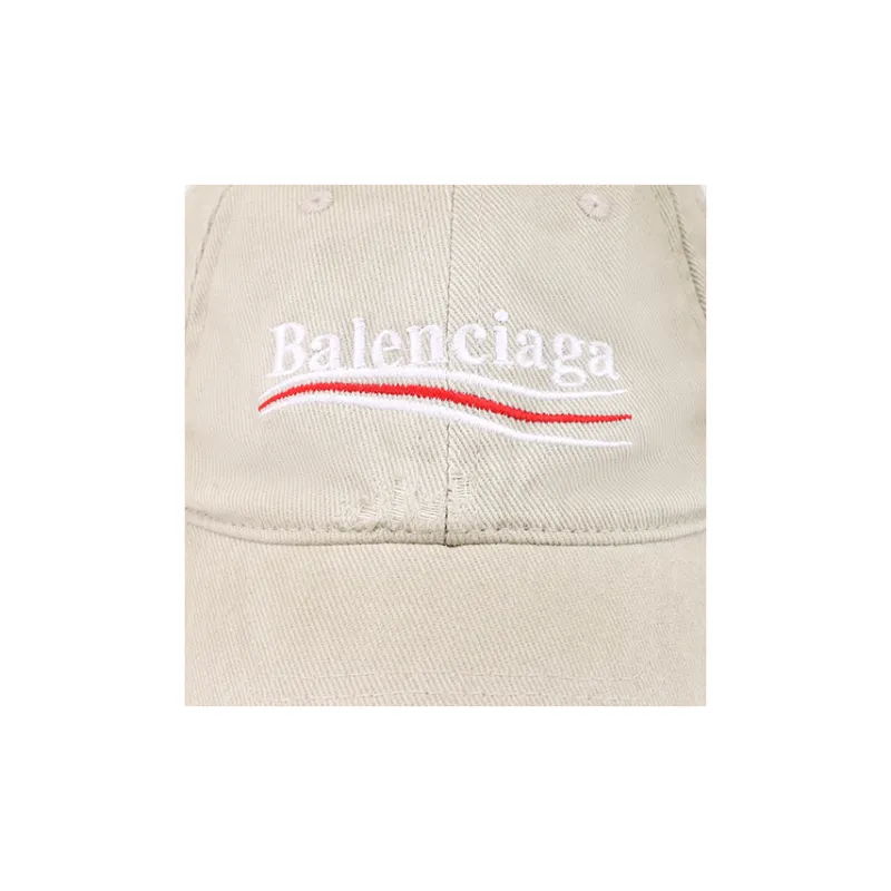 Balenciaga Distressed Logo Embroidered Baseball Cap-5
