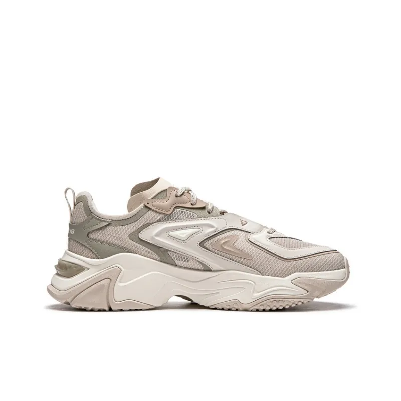 LiNing CF Tracing Collection Thousand Line Strategy SS Cushioning Rebound Low Top Casual Shoes Men's Oat Gray-6