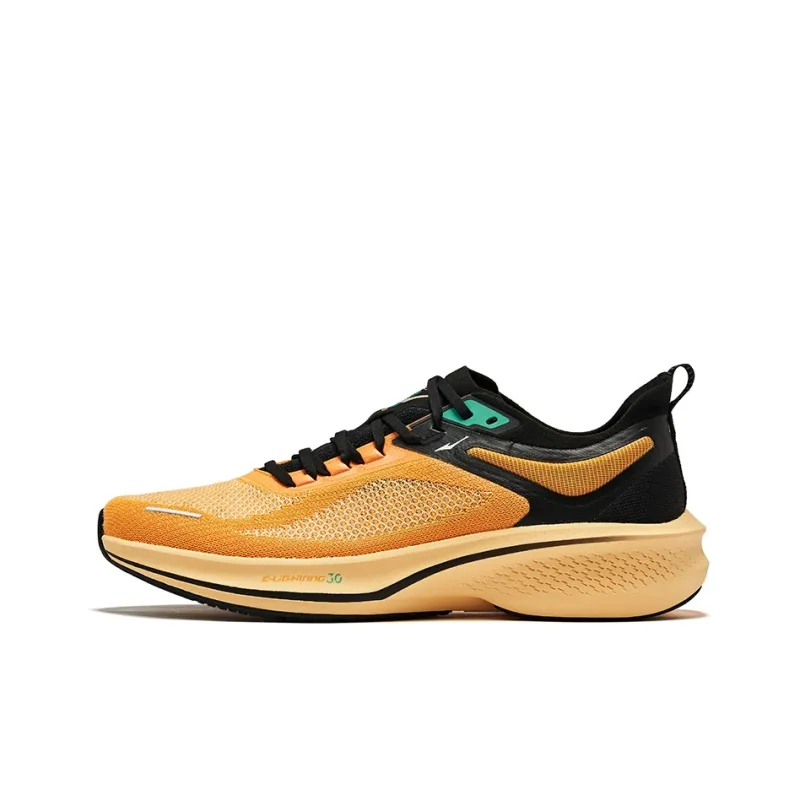 Erke Lightning 3.0 Summer Cushioning Rebound Low Top Running Shoes Men's Beeswax Orange Black-0