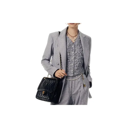 CHANEL Jackets Women's Gray