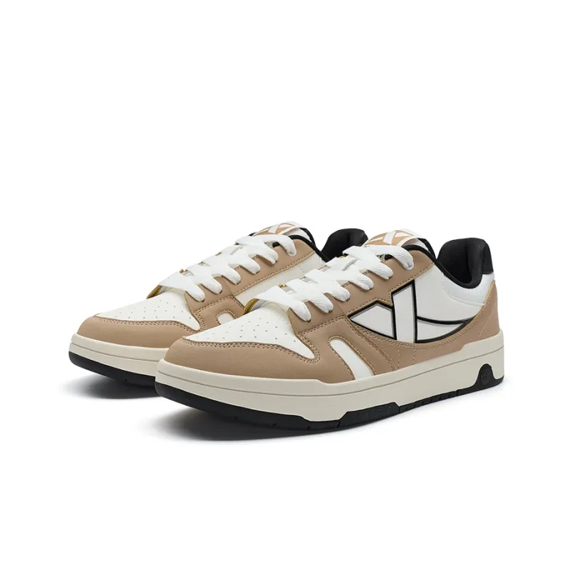 XTEP MAXX LITE Abrasion Resistant Low Top Skateboard Shoes Men's Sail White/Brown Gray/Black-4