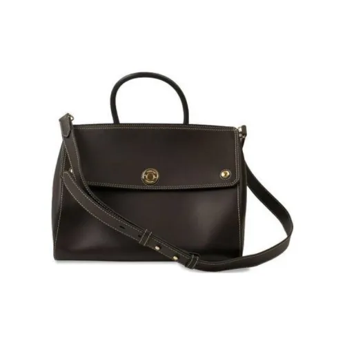 Burberry Leather Handle Bag 'Brown'