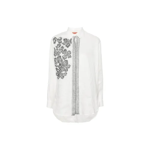 ERMANNO SCERVINO Floral-embroidery Linen Shirt