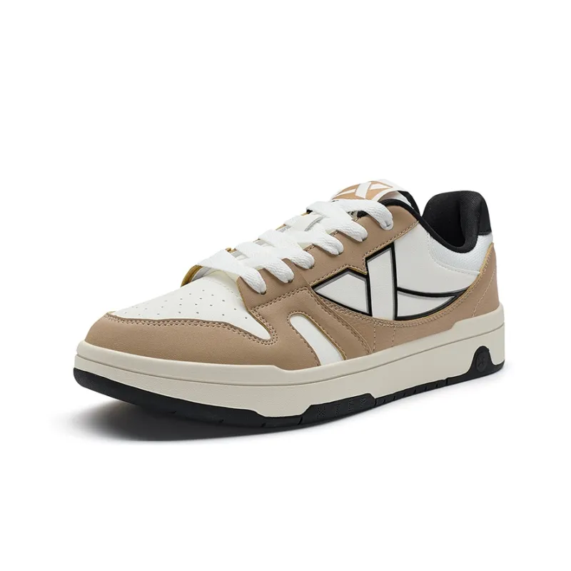 XTEP MAXX LITE Abrasion Resistant Low Top Skateboard Shoes Men's Sail White/Brown Gray/Black-2