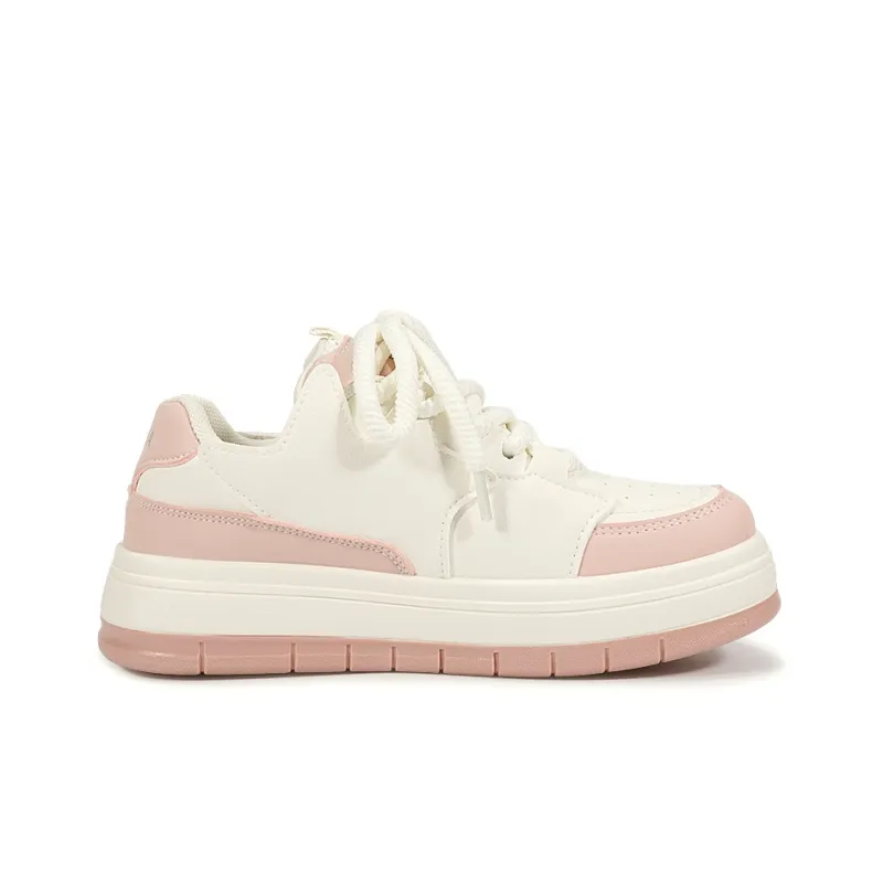 Miss Zhang Cushioned Wear-Resistant Lightweight Height Increasing Low-Top Skateboard Shoes Women's Greige-10