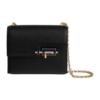 HERMES Verrou Mysore Goat Skin Shoulder Bag Crossbody Bag Mini Women's 89 Noir Black
