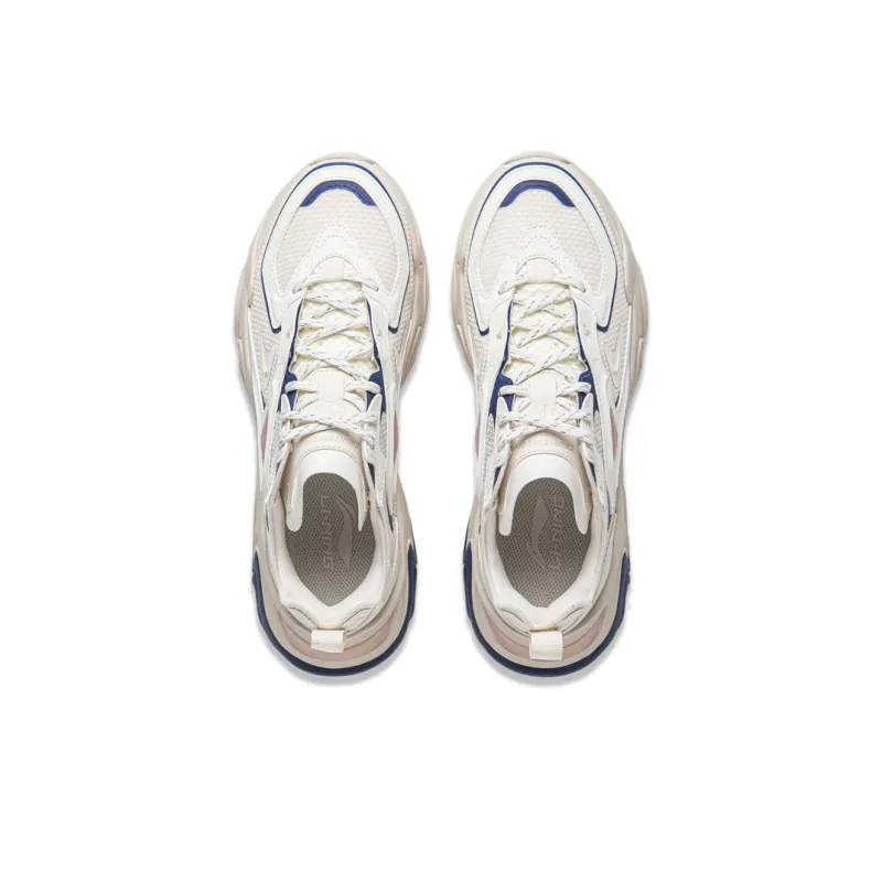 LiNing CF Chiikawa Strategy SS Shock Absorbers Rebound Low Top Casual Shoes Women's Gray White Blue-3