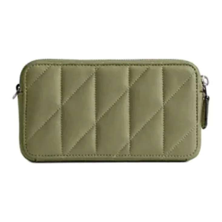 COACH Kira Leather Wrist Bag Clutch Trumpets Women's Moss Green-2