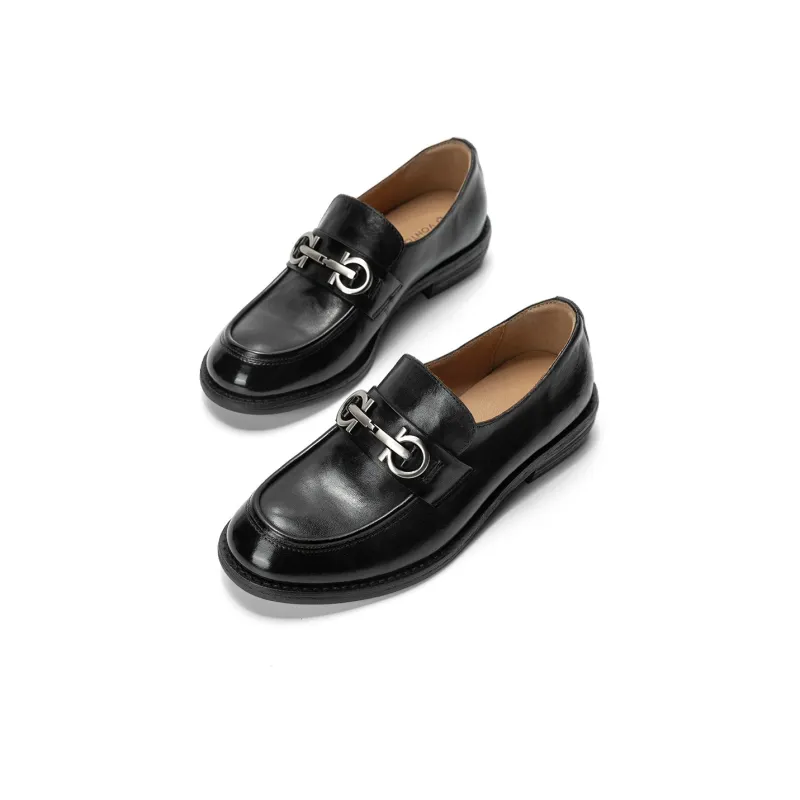 Q.VONTON Loafers Women's Black/Coffee-3