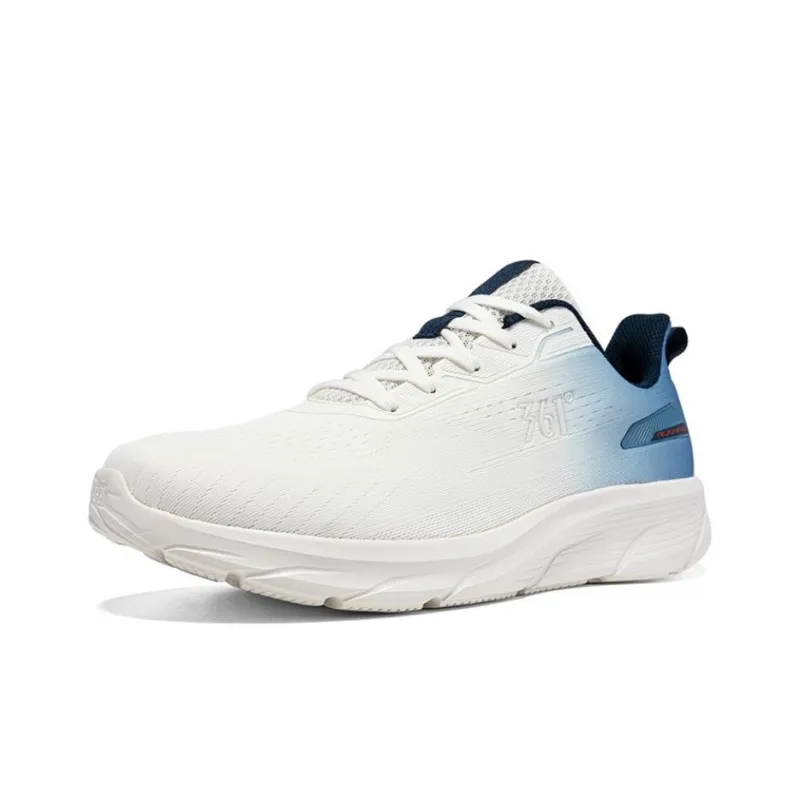 361° Cushioning Wear-Resistant Low-Top Running Shoes Men's White Blue-0