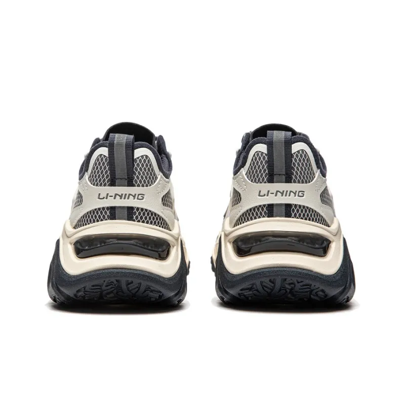LiNing CF Qianxing Strategy SS Cushioning Rebound Low-Top Casual Shoes Women's Ash Ecru-5