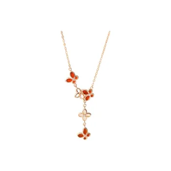 Artisan Lock Heart Jade Agate Jade Necklaces Women's