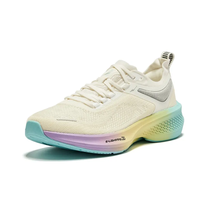 Erke Lightning 3.0 Summer Cushioning Rebound Low Top Running Shoes Women's Microcrystal White-2