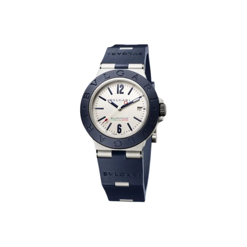 BVLGARI BVLGARI∙BVLGARI Collection Wrist Watch Automatic Mechanical Movement Rubber Strap 40mm White Dial Men's Watches-1