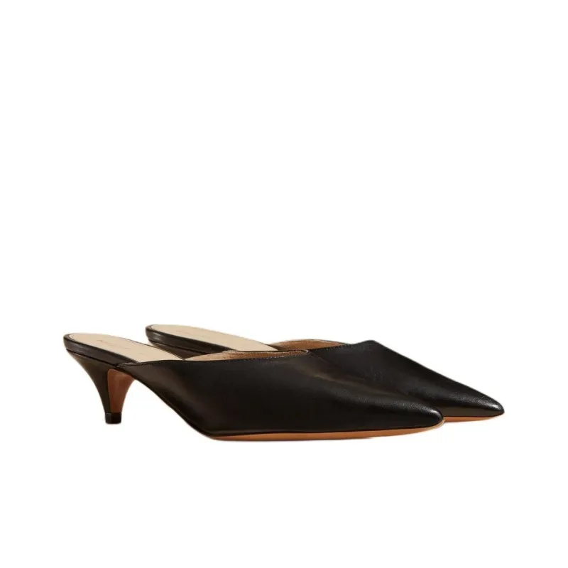 KHAITE The River 45mm Leather Mules-2