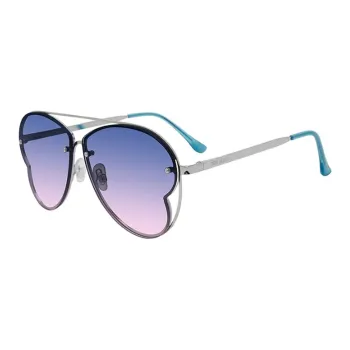 STEVE MADDEN Metal Aviator Sunglasses Women's Silver