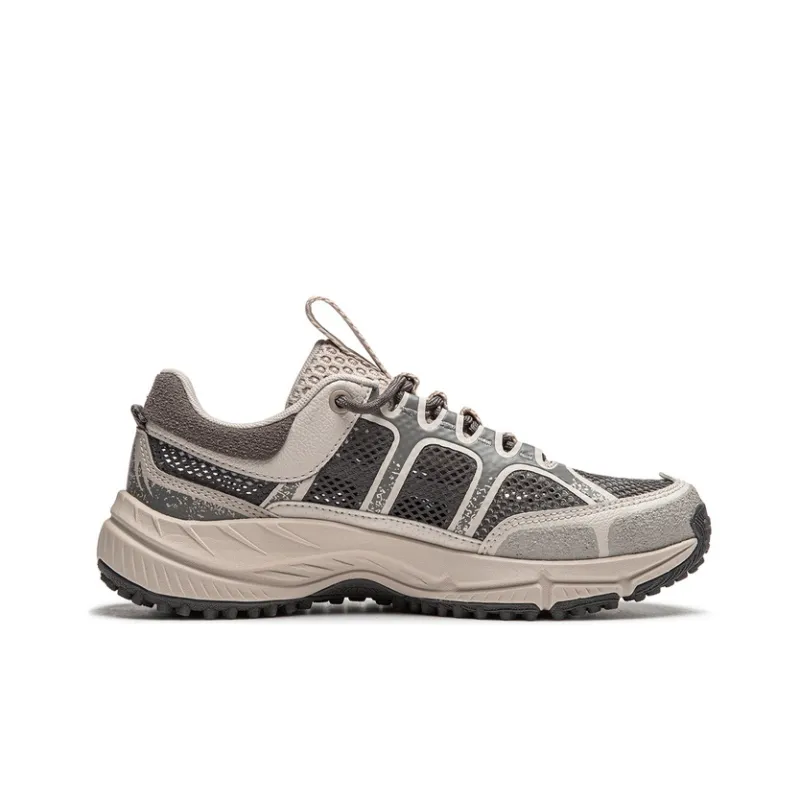 LiNing Yijie LITE Yijie Lite RT Outdoor Cushioning, Wear Resistant Low Top Hiking Shoes Women's Gray-1
