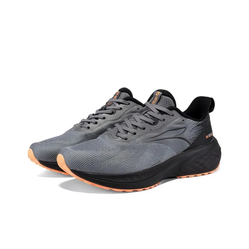 361° Wear resistant And Lightweight Low Top Running Shoes Men's Gray Orange-2