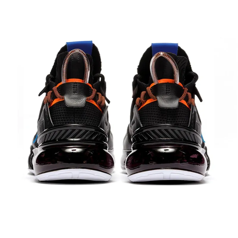 361° Magnetic Flow Light-Electric Material Bonding Cushioned Slip-Resistant Low-Top Running Shoes Men's Black-3