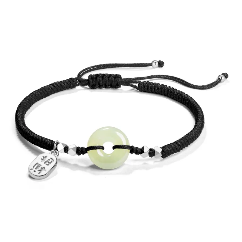 North Cain Hetian Jade Bracelets Unisex Pale Greenish White Jade-1