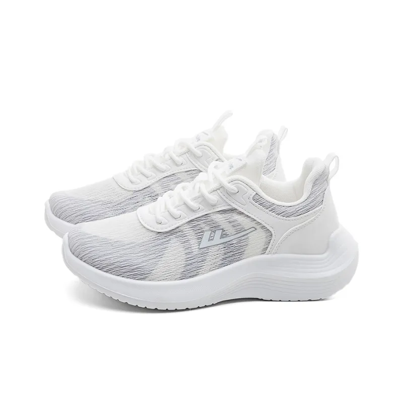 Warrior Wear-Resistant Lightweight Height Increasing Low-Top Running Shoes Women's White Gray-1