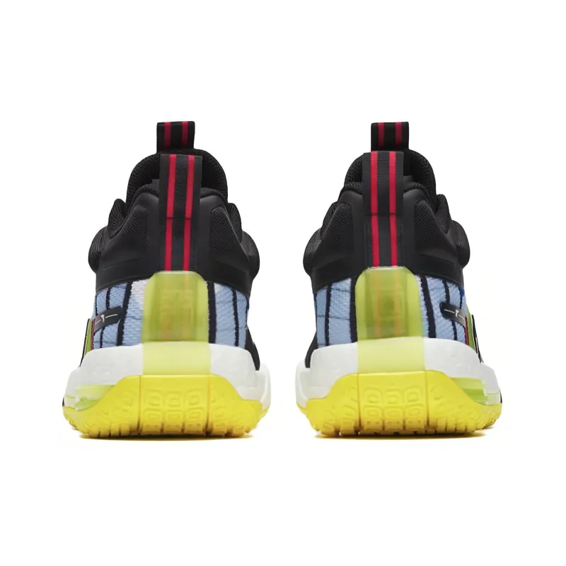 Anta Bastard Cushioning Anti Slip And Wear Resistant Low Top Basketball Shoes Men's Black Yellow-3